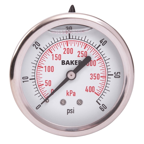 Baker Instruments AHNC-60P Pressure Gauge, 0-60 PSI AHNC-60P - main
